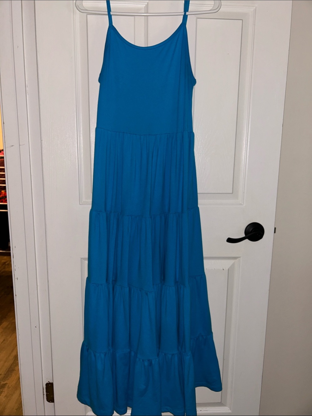 Ardene Bright Blue Tiered Maxi Dress with Spaghetti Straps
